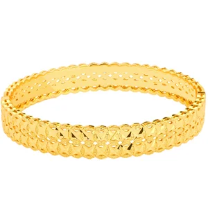 24k Gold Bracelet for Ladies' Wedding Party Fashion Jewelry Set