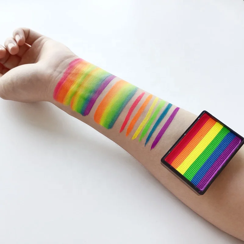 Разные цвета, радужная картина, оптовая продажа, собственный бренд, Спортивные фанаты, 30 г, национальный флаг, комплект для лица