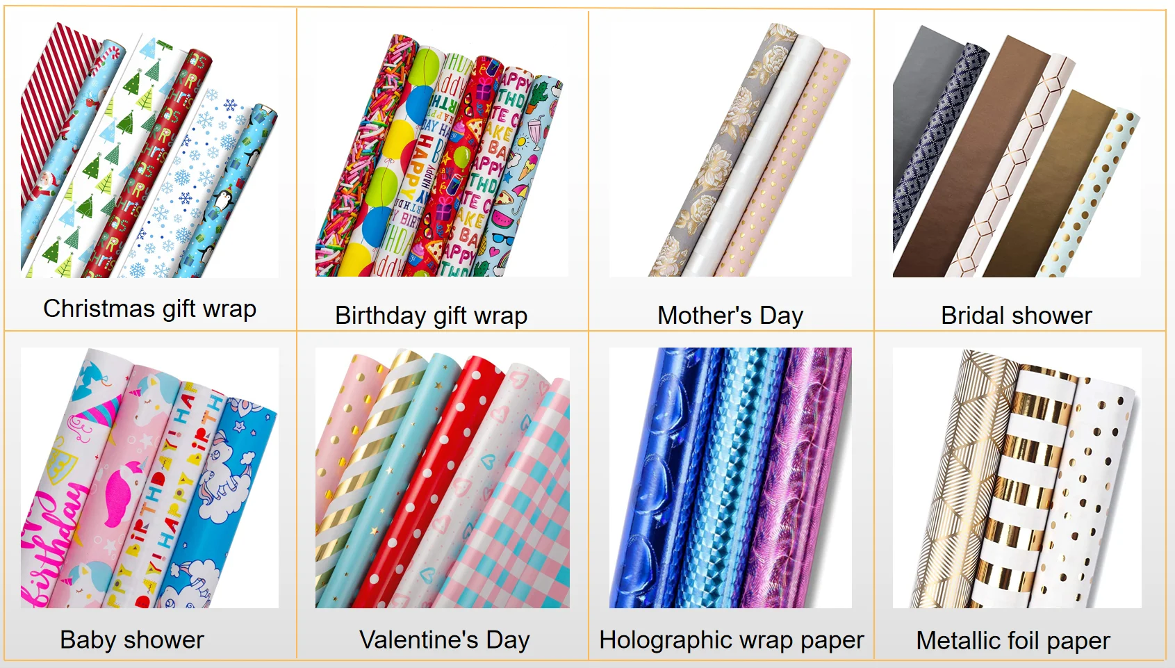 Wrapping Paper Gift Present Birthday Wrap Child Party Sheet 70cm x 49cm 80gsm 