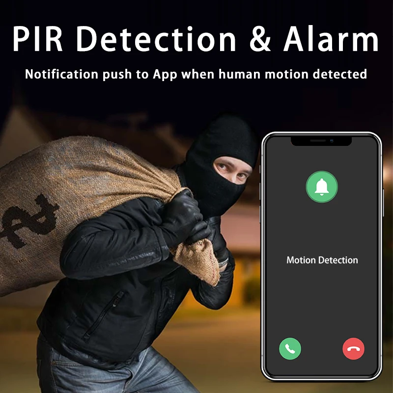 3400mAh Low Power Consumption Mini IP Camera 1080P HD WireleAss WiFi PIR Detection Alarm Mini CCTV Camera 150 Degree Viewing 360