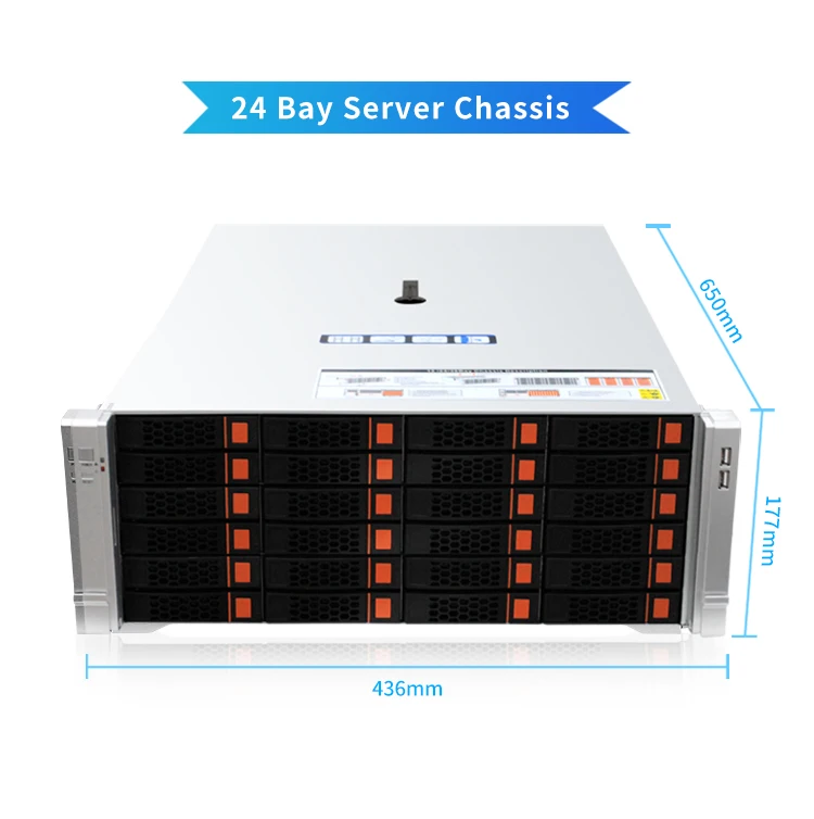 4U 24-bay Rackmount Chassis with Expander Backplane CC35X24-24S