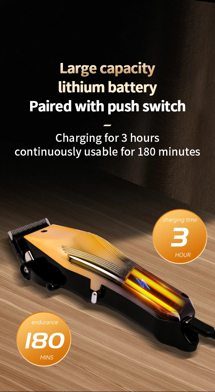 Kemei KM 656 Professional Hair Salon Cutting Trimmer description image 5