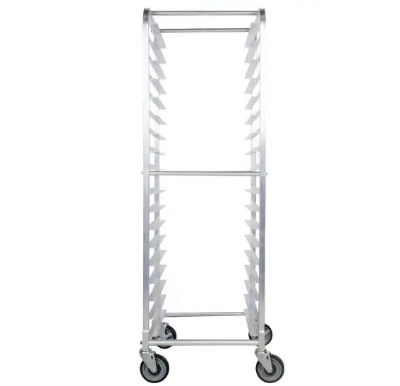 Stainless Steel 15 Layer 30 Pans Bread Baking Tray Rack Trolley with Wheels  