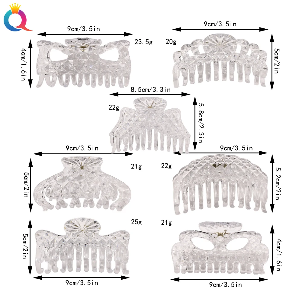 Qiyue New Design Korean Style Simple Transparent Hair Claw Clip Buy Wholesale Hair Claw Clip