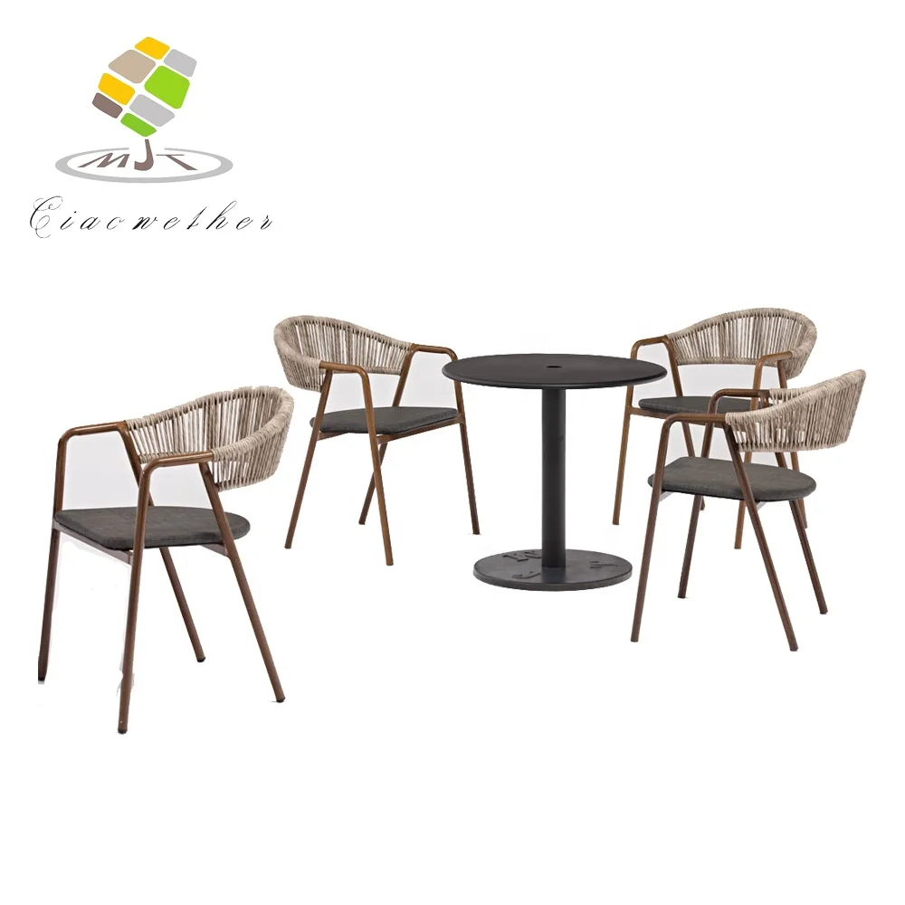 Недорогой садовый уличный Штабелируемый стул из ротанга, стул из полиэтилена для кафе, ресторана, плетеные обеденные стулья из ротанга