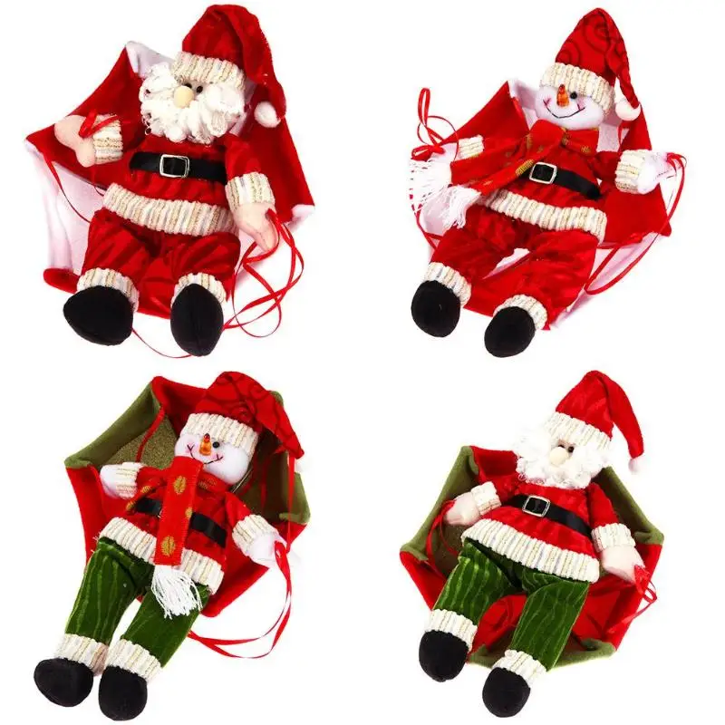 Décoration Noël Parachute Avec Père Noël – 55 Cm, En Tissu – Pour Sapin, Intérieur, Ambiance Festive