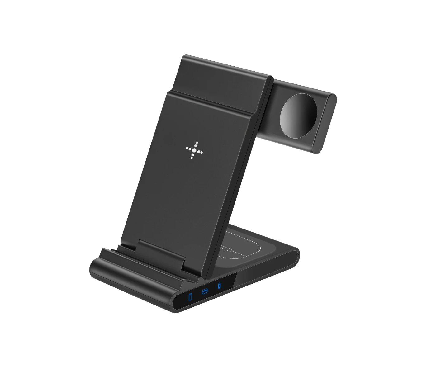 2024 Popular Desktop Foldable Phone Wireless Charger Multifunctional 3 in 1 Wireless Charging Station for Phone Watch Earphone