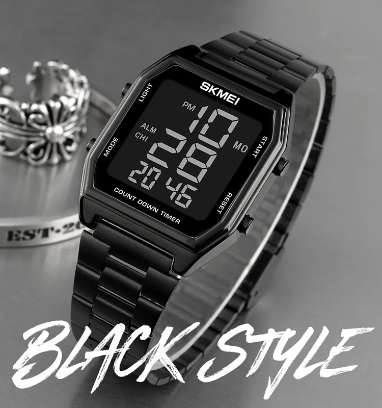 Armband Herrenuhr Digital Wasserdicht Neuankömmling Skmei Luxus Gold  Digital Sport Uhr Für Herren