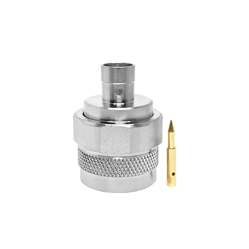 Fabricant : laiton ; fiche mâle type N, à souder, pour câble RF401 (RG401) ; connecteurs coaxiaux RF en stock