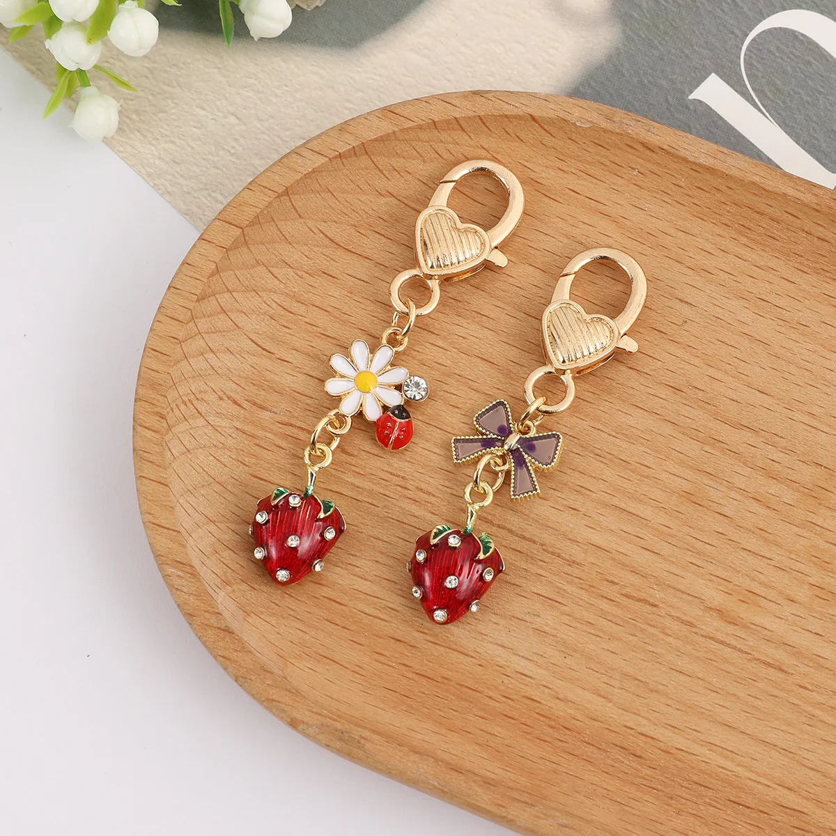 Belle Charme】Crystal Ribbon Chain Bag Maison de FLEUR Crystal 
