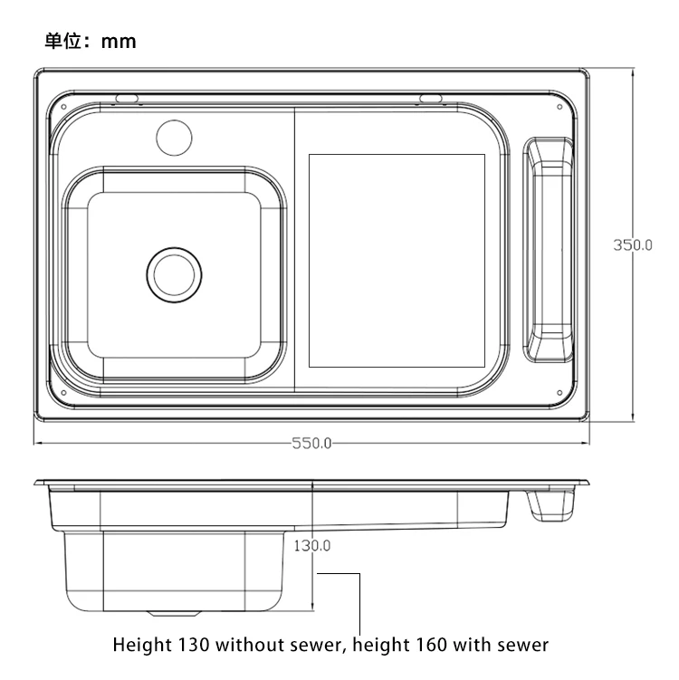 Stainless Steel Clamshell Induction Cooktop And Sink For Rv,Car,Home