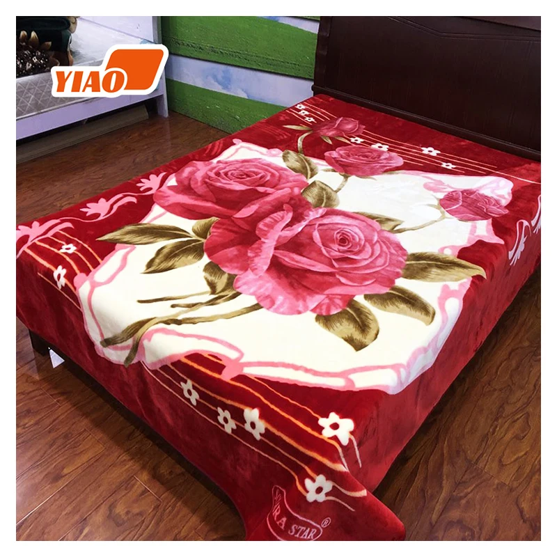 Beautiful Color Variation Print Plush Microfiber Korean Mink Blankets 2 Ply Mink Blankets Japan Mink Blanket Fabric