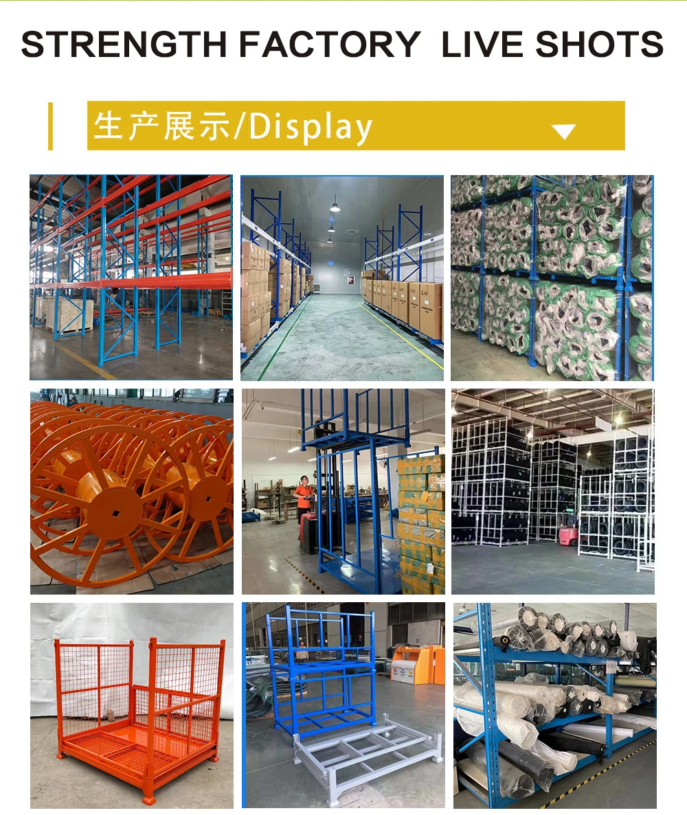 Warehouse storage display handling racking system folding stacking rack folding material handling equipment