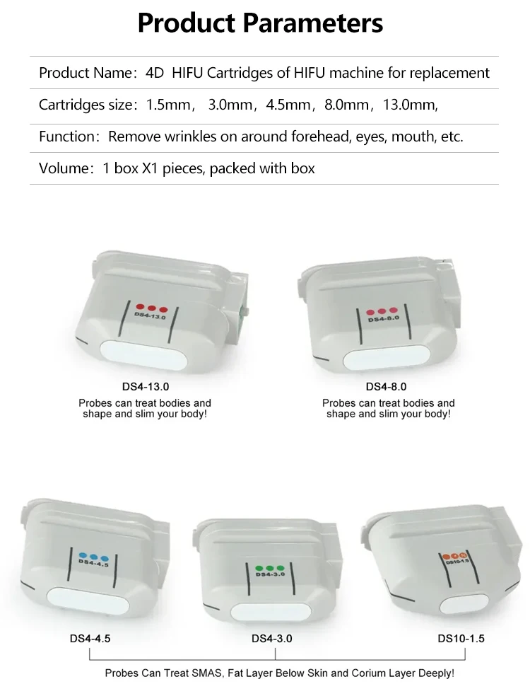 Factory Wholesale Price Hifu Cartridge Replacement 10000 Shots 20000 Shots  Wrinkle Remove Factory Price Hifu Cartridge