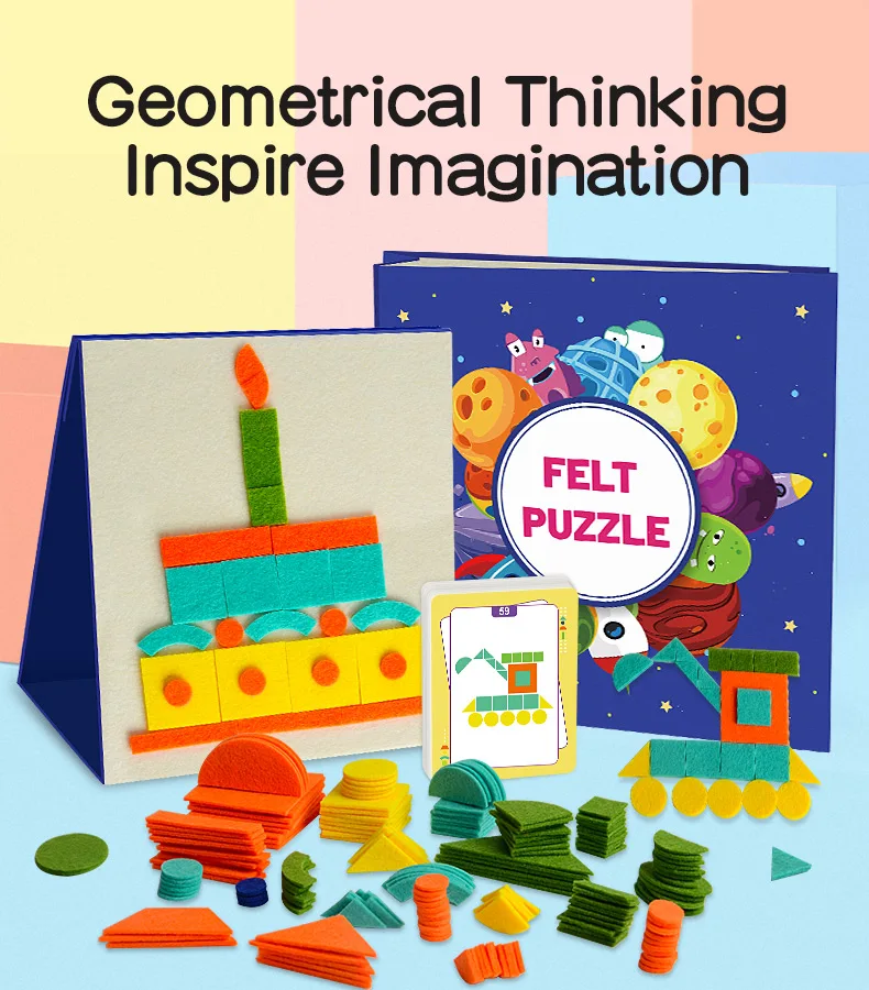 Brain Training Puzzle Soft Felt Animal Stickers Children Jagsaw Educational Toys