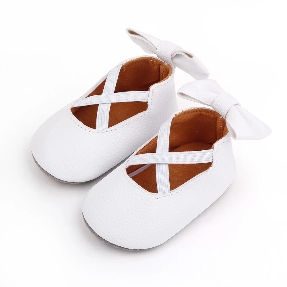 Newborn toddler shoes lovely bow baby girls princess shoes girls soft sole walking shoes wholesale supplier