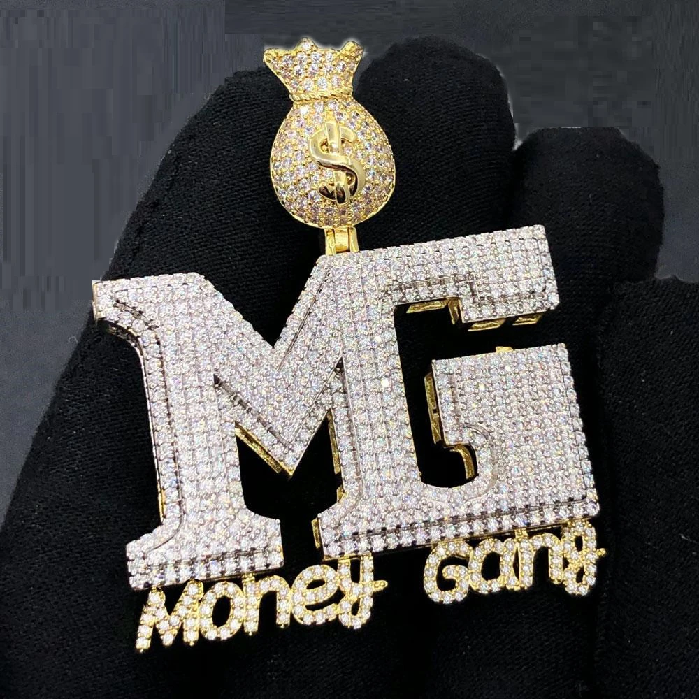 Dollar Money Hip Hop Men Jewelry Micro Paved 5A CZ Never Going