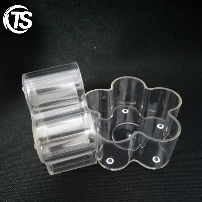 Home Decoration Flower Shaped Tealight Cups Plastic Candle Holders