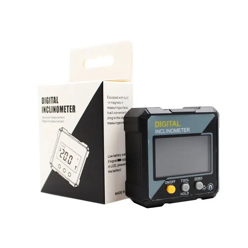 Electronic Level Box Metal Degree Protractor Desk Angle Ruler Tools 360 Mini Digital Protractor