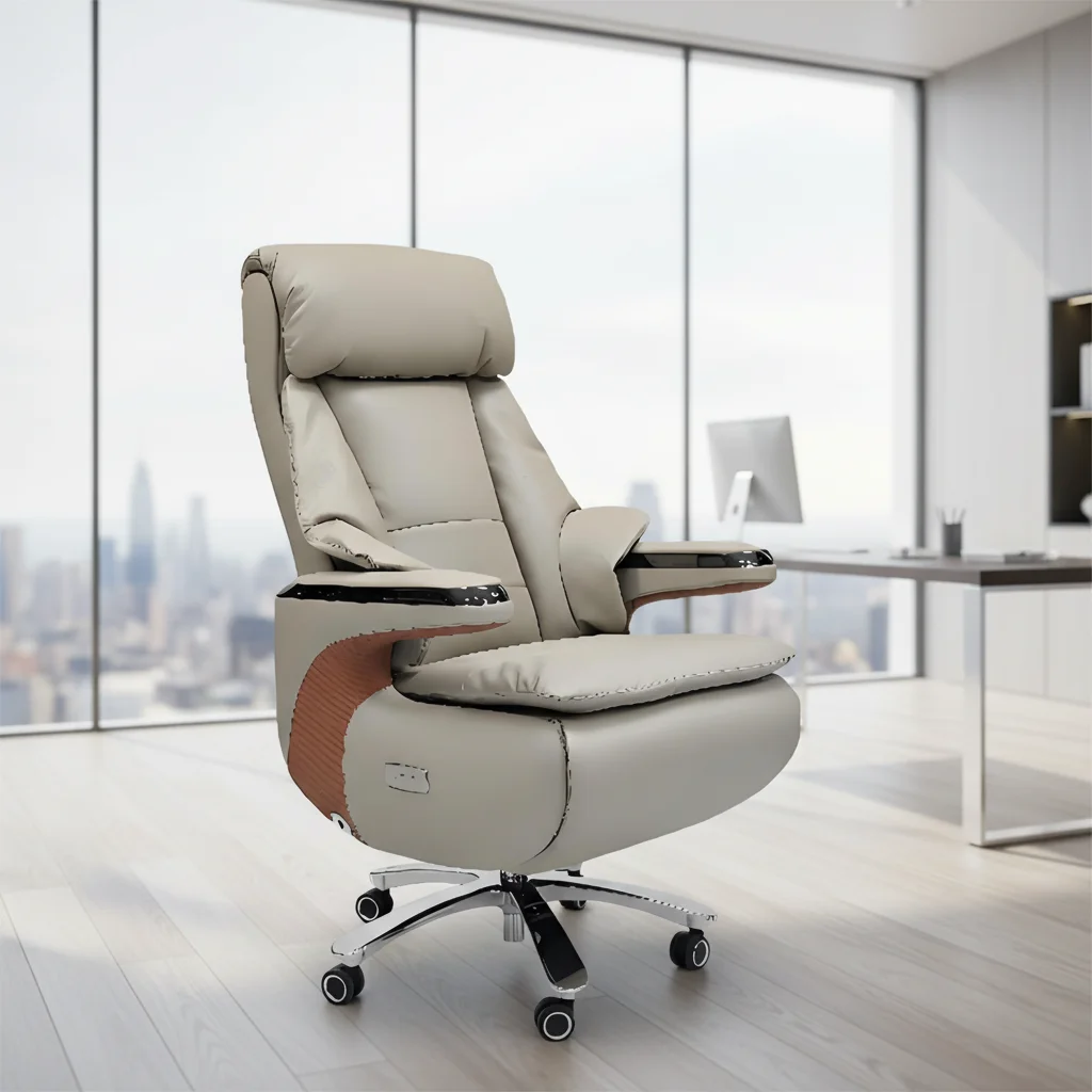 Electric Office Leather Computer Luxury Chair Modern Seat Executive Manager Swivel Chairs Furniture Set Customization Wholesale image 2