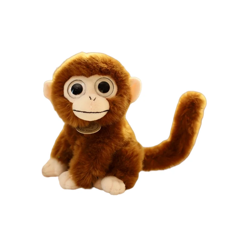 Vente en gros Jouet singe en peluche réaliste Toucher confortable Animal en  peluche singe aux grands yeux