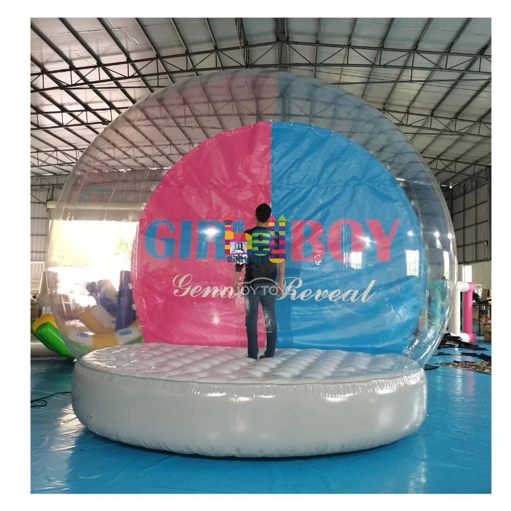 Baby Shower Inflatable Gender Reveal Snow Globe Bouncy Castle Moonwalk