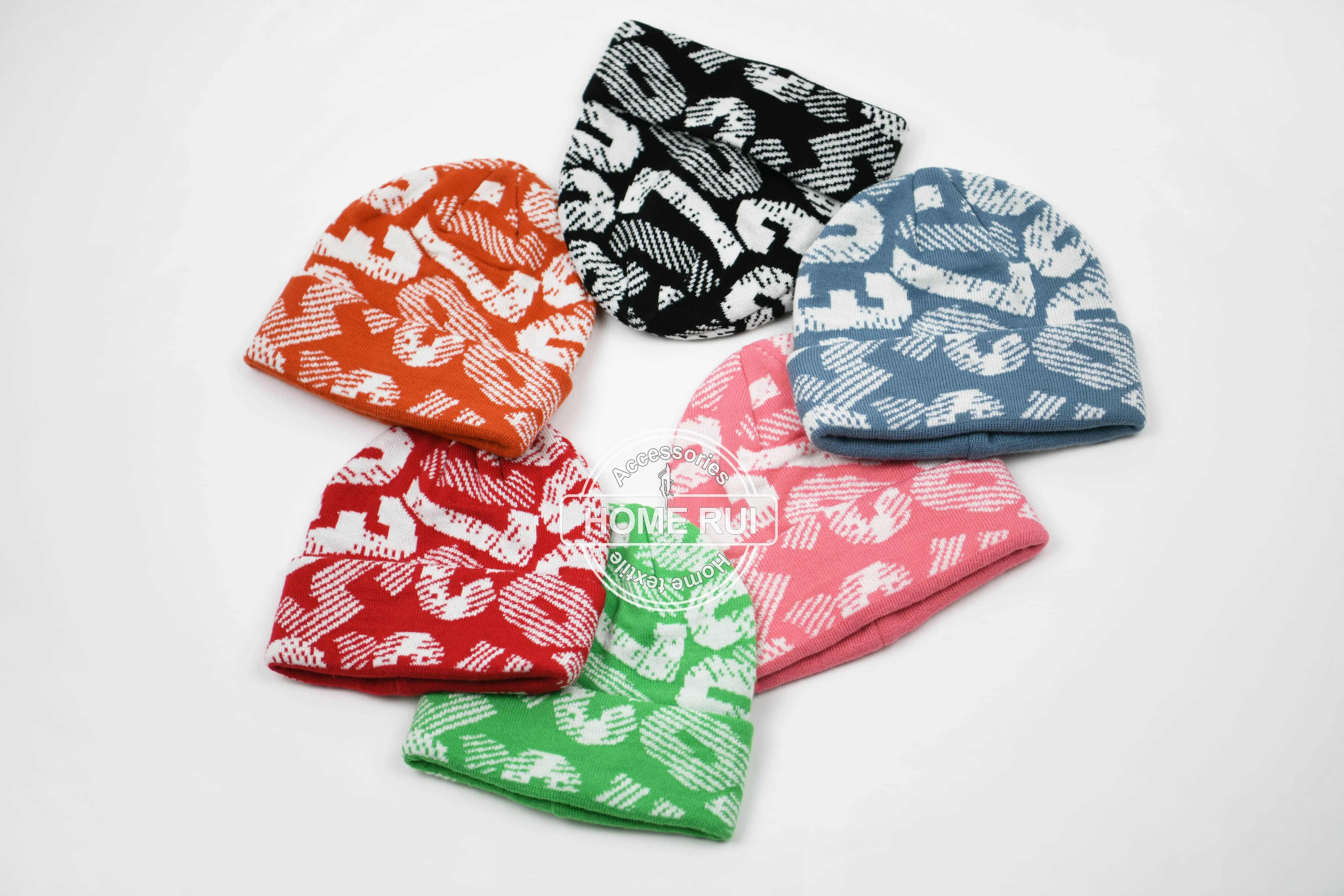 2023 Designer Y2k Jacquard Custom Graphic All Over Print Letter Black