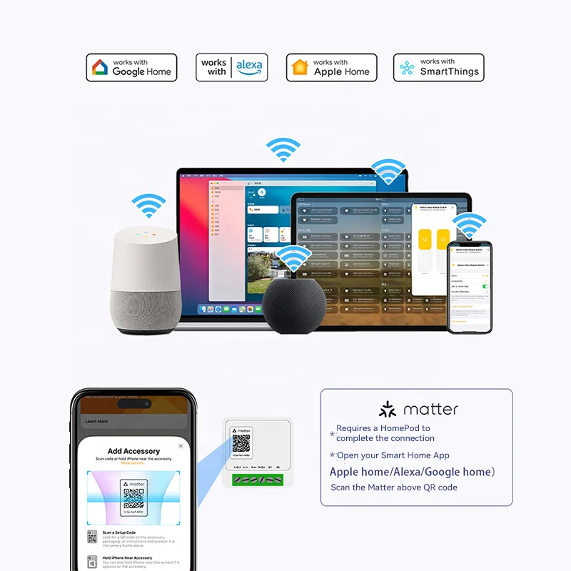 Matter Smart Products That Work With Google Home Alexa Google - Main Image