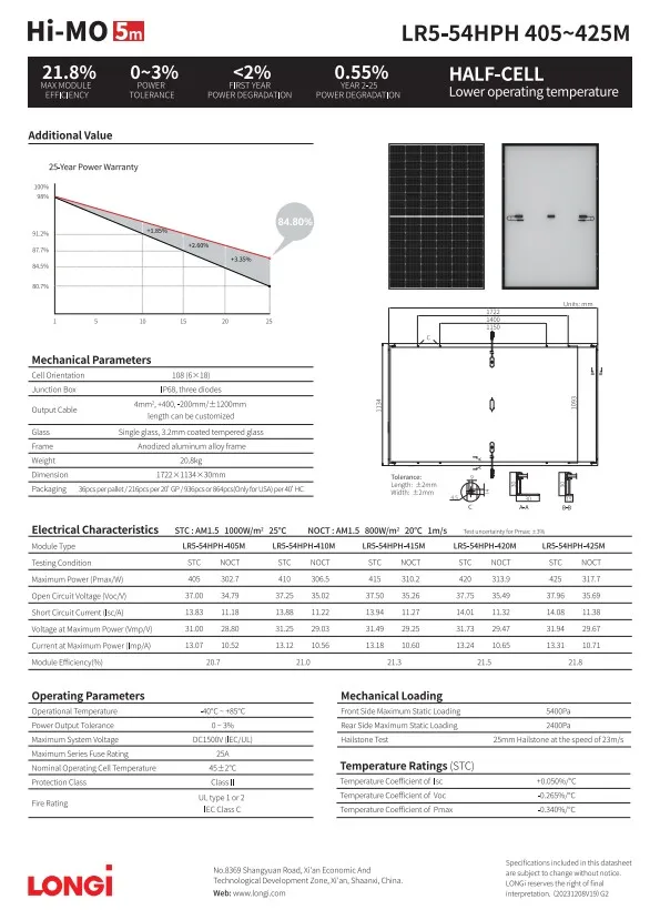 Longi Solar Panels Lr5 Himo 6 Mono Pv Modules New Technology 410w 415w ...