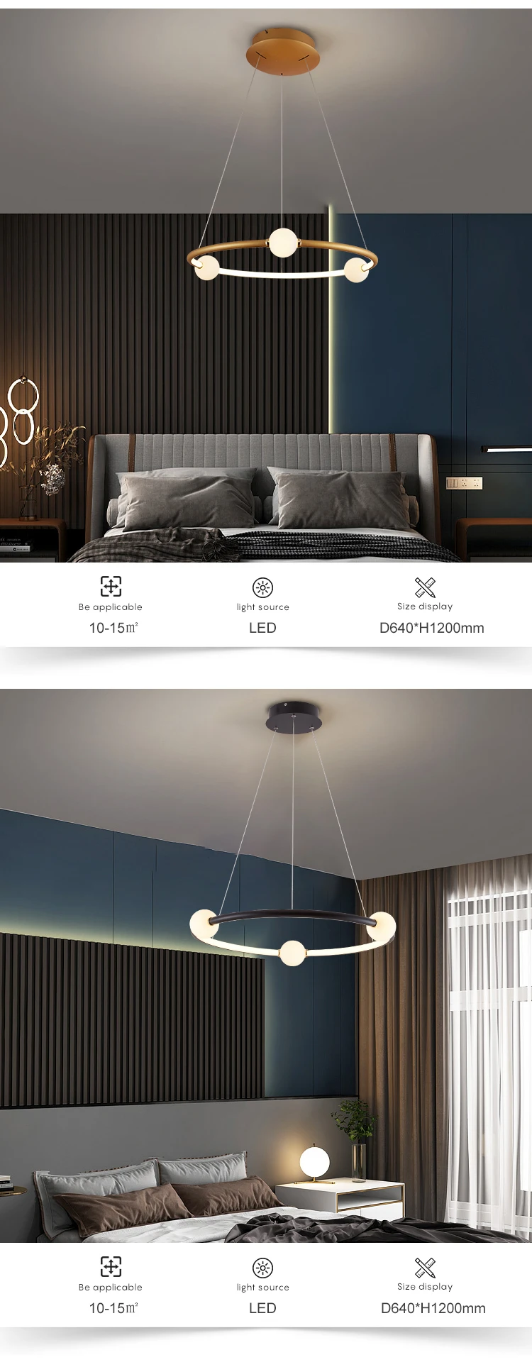 High Quality Indoor Glass Decoration Living Room Bedroom LED Modern Chandelier Pendant Light