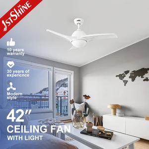 1stshine Ceiling Fan Hotel Decorative Fan Acrylic Blades Hanging 42 Inches Ceiling Fan with Light