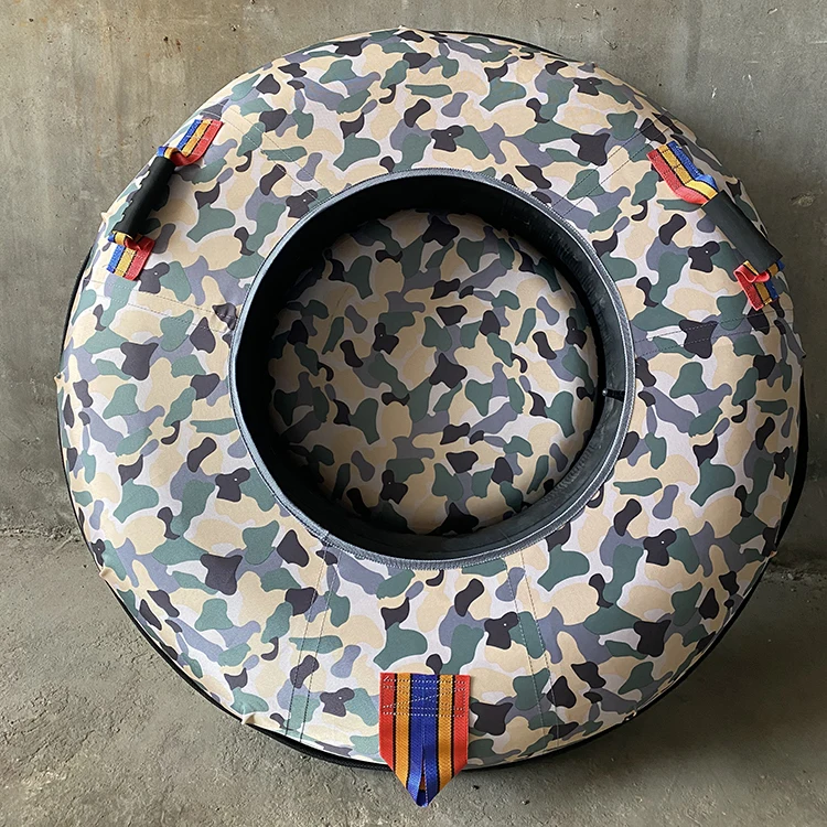 Зимняя надувная резиновая трубка, многолетняя Снежная трубка с крышкой, сани с твердым дном, надувная Снежная трубка