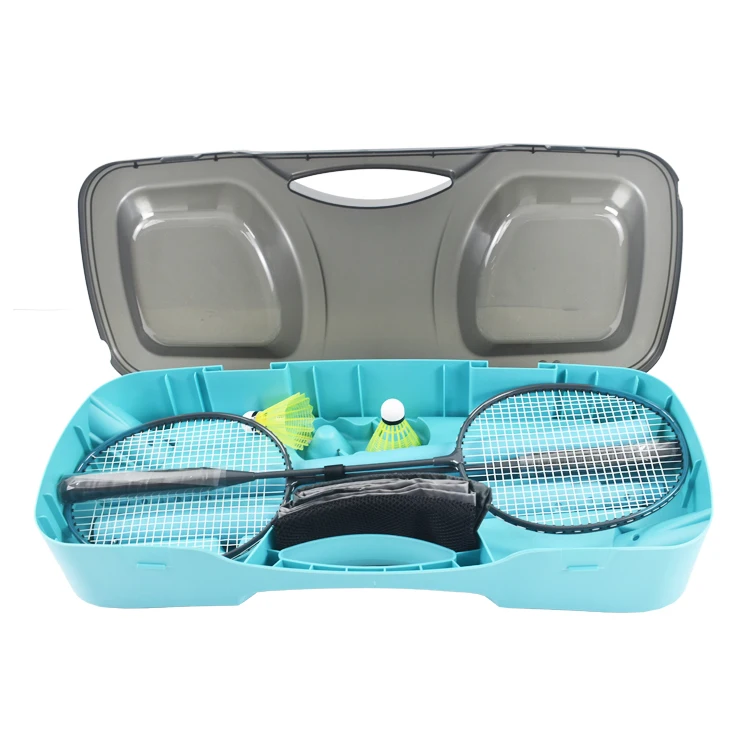 Portable Badminton Sets with Net for Backyards  Training Badminton Racket Set With Storage Base for Outdoor Gym Sports