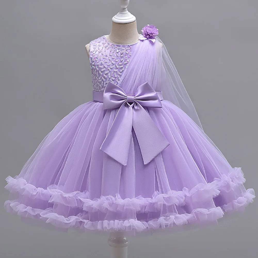 Girls Tulle Dresses Kids Wedding Tutu Princess Elegant Party Prom Dress Children Communion Evening Clothes 3