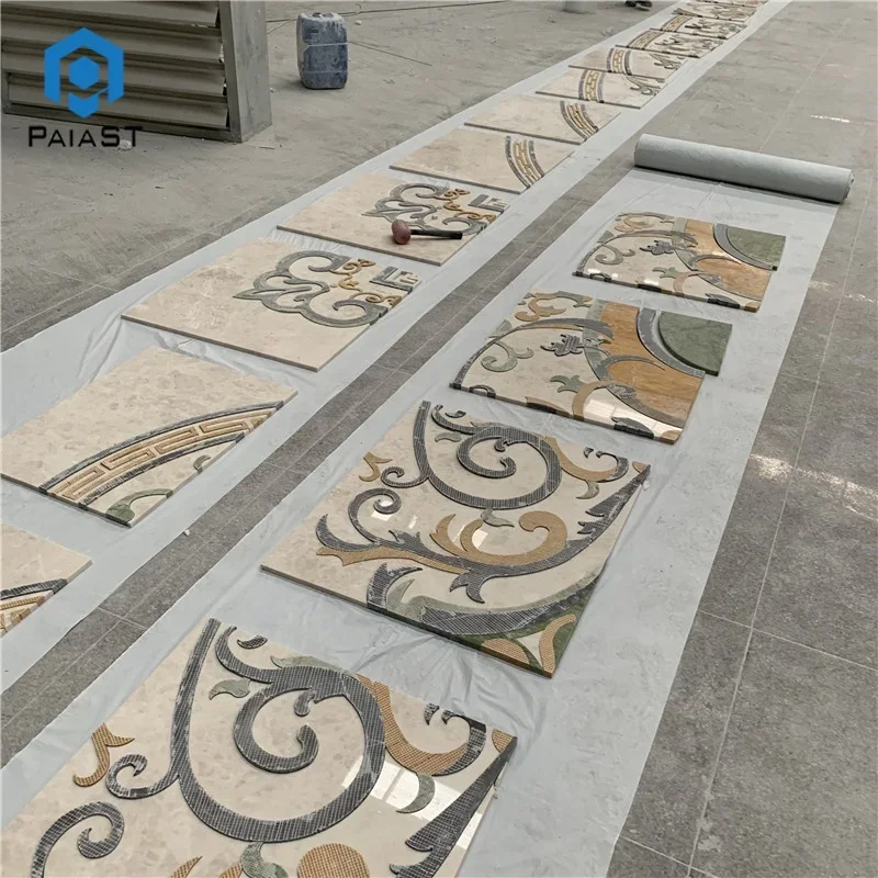 product simple beautiful customize waterjet tiles floor medallion flower tile patterns pattern marble-1