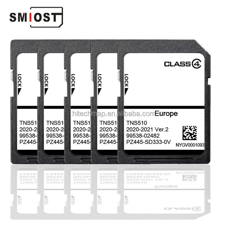 SMIOST Changeable Navigation Software CID Car Map GPS SD 16GB Card Carte for Toyota TNS 510 Auris Rav4