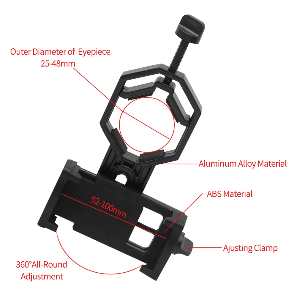 Универсальный адаптер для сотового телефона, крепление на клипсе,  бинокулярный монокуляр, Зрительная труба, телескоп, держатель для телефона,  окуляр| Alibaba.com