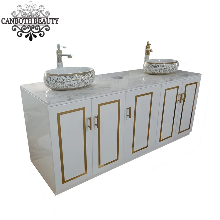 Double Sink With Natrual Marble Top For Nail Salon Cbcf005 Buy Double Sink