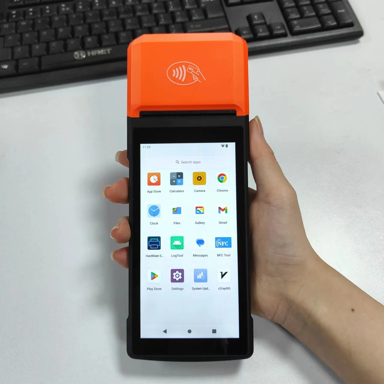 Loyalty Card Android Pos System Touch Screen with Printer Qr Barcode Scanner E-coupon Pocket Pos Machine