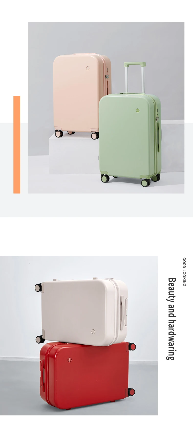 Mixi Designers Brand Korean Style Trolley Suitcase With Usb Charging