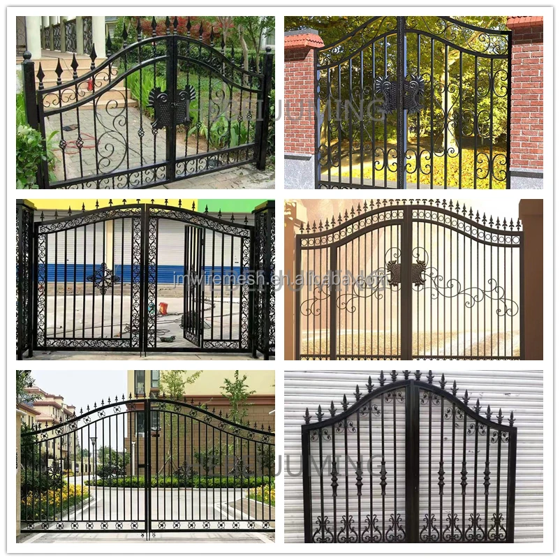 High Quality Galvanized Metal Fence Models Wrought Iron Gates Single