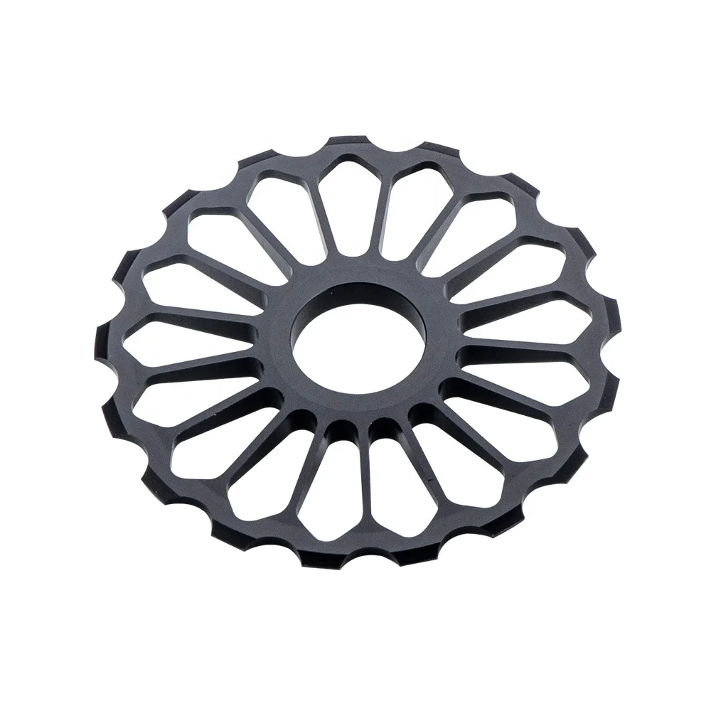 Китай высокое качество ЧПУ медный алюминиевый сплав шестеренка дорожный велосипед al7075 направляющее колесо звездочка трансмиссионный шкив обработка