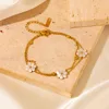 A801 gold white shell double layer bracelet