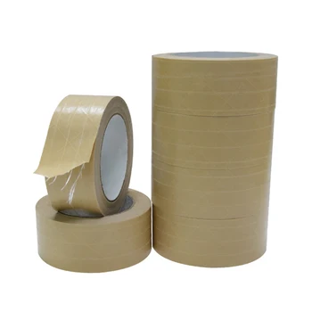 Fiberglass Kraft Paper Fabric Economy Eco Friendly Logo Gummed Fiber Reinforced Packing Tape