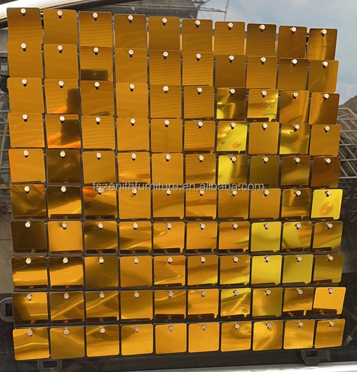 Современный Лидер продаж золотые мерцающие блестки индивидуальный дизайн настенная панель 3d