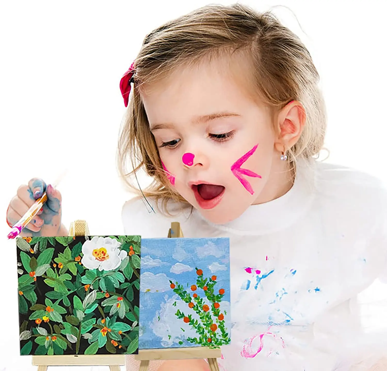 Детский Набор для рисования, подарок на заказ, нетоксичный Деревянный Мини-холст