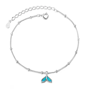 The legend of the blue sea ocean jewelry Fairy tale mermaid fish tail charm bracelet ankle bracelets for women jewelry