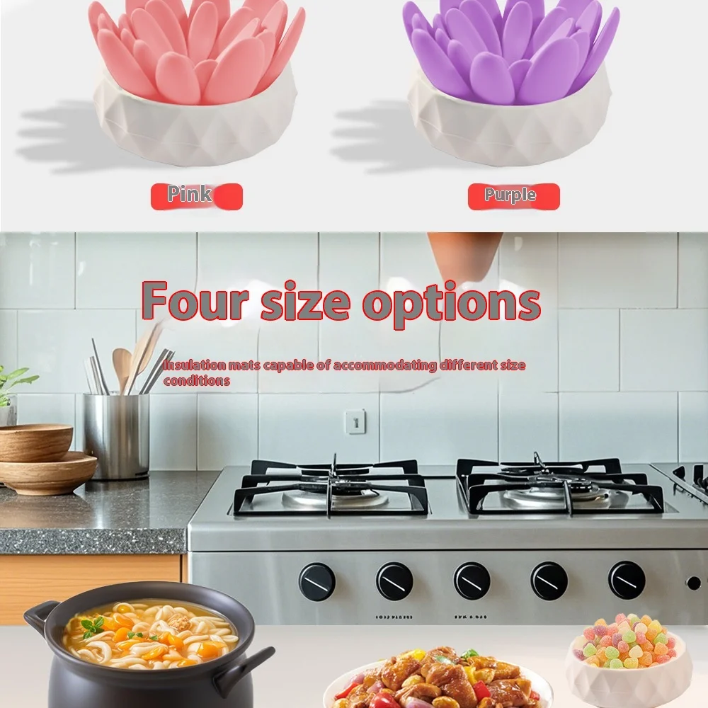 Modern Design Silicone Insulated Coaster Dining Mat Succulent Shaped High-Temperature Resistance for Coffee Pot Mat Decorations supplier