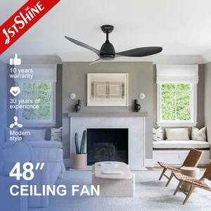 1stshine Ceiling Fan Home 48 Inches High Airflow Pure Copper 3 ABS Blades Remote Control Ceiling Fan