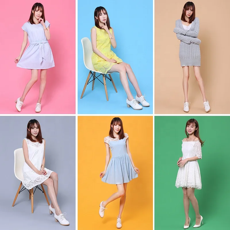 Seamless Solid Color Studio Photography Room YouTube Video Film Live Streaming Photos Selfie Portrait Backdrop Background Paper